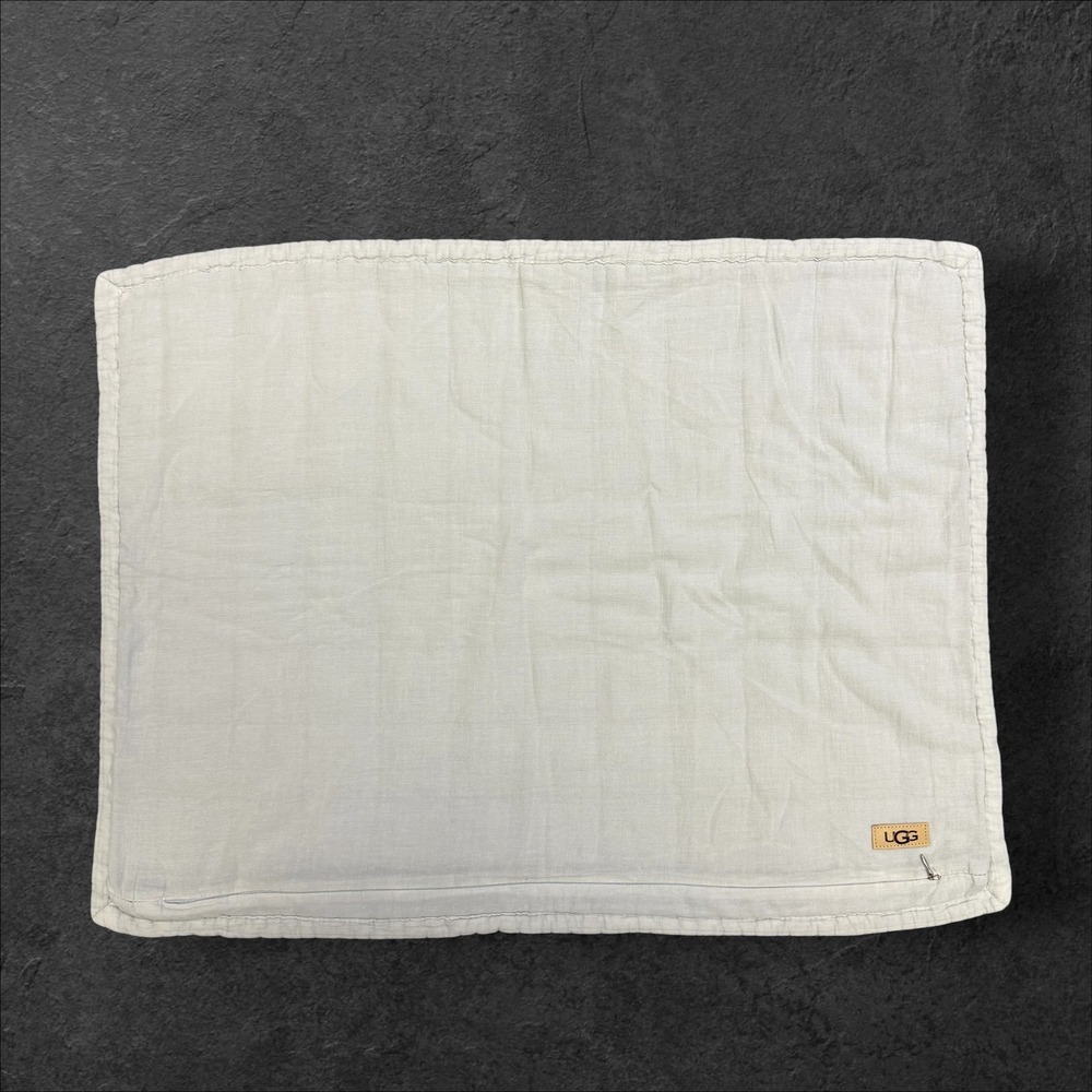 UGG Campo Quilted Grid Pillow Shams Set of 2‎ Light Gray Hidden Zipper